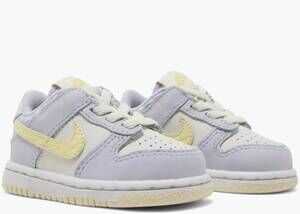 NEW NIKE kids dunk low “easter 2023” sneakers in oxygen purple/summit white/topa